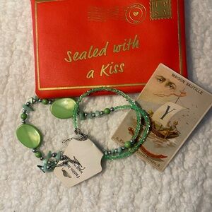 Multiples Green and Silver Jewelry Set with Ipsy bag